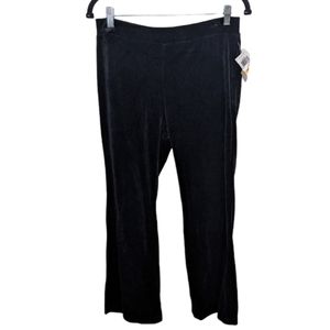 NWT Charter Club Petite Velour Black Pants, Size SP 🖤✨